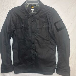 REV’IT! Worker Armored Motorcycle Overshirt, Small, CE Armor, Black